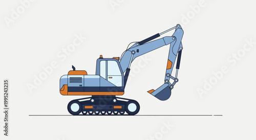 Heavy Construction Excavator Machine for Digging and Earthmoving Operations.