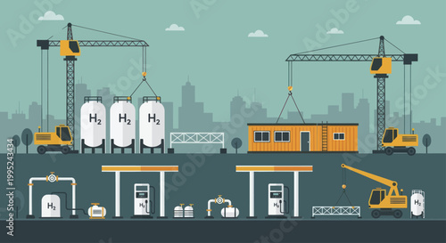 Hydrogen Fuel Station Construction and Development.