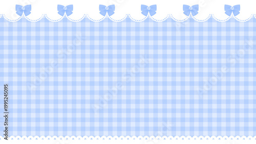 リボン チェック かわいい ゆめかわ レース 配信 サムネイル バナー デザイン 背景 イラスト 