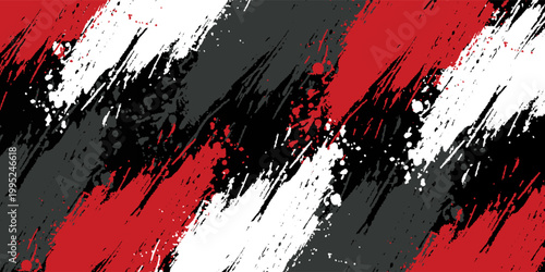 Gaming esport background striking stripes electric banner vector illustration design red black grunge brush wing comic pattern modern abstract concept livery stripes decal paint splash splatter.eps 10