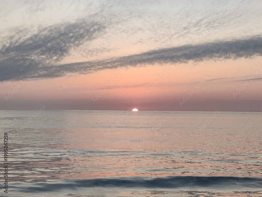 Obraz premium Beautyful sunset at the beach
