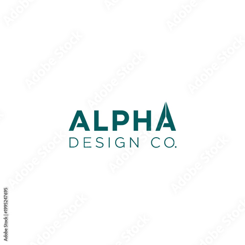 Photos Alpha Design Company Logo Sign.