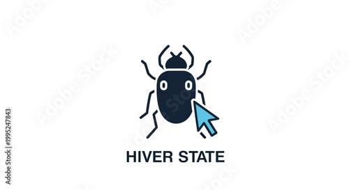 Black Beetle Bug Insect Hiver State.