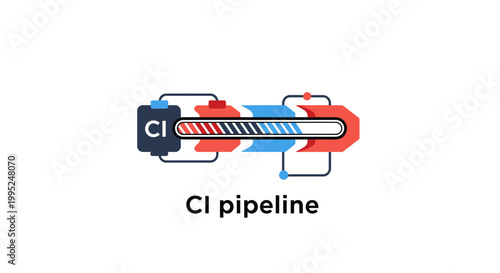 Fotografie CI pipeline continuous integration icon.