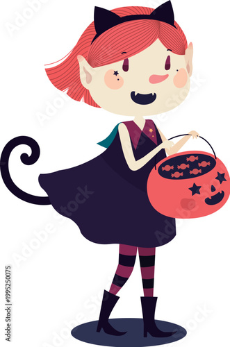 Halloween cat girl icon