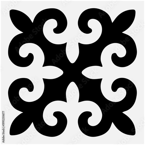 Foto traditional pattern white