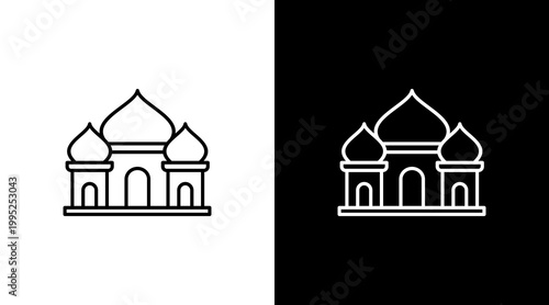 Mosque Icon Set Multiple Style Collection