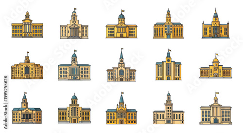 Collection of various church buildings.