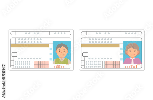 高齢者夫婦の運転免許証（ゴールド免許）
