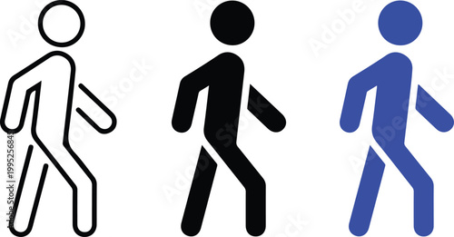 Silhouettes of a woman, man, and child walking together in different colors
