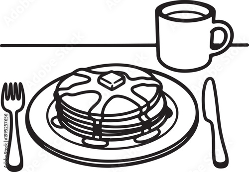 Black and white of coffee cup with latte and coffee beans latte coffee beans drink