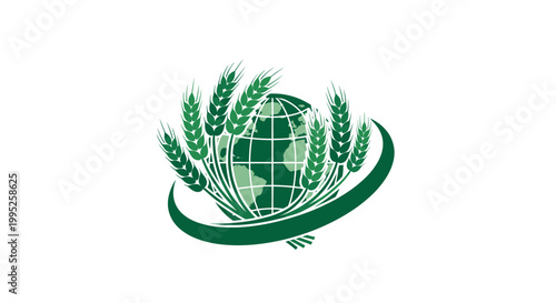Global Agriculture and Food Security Concept with Wheat