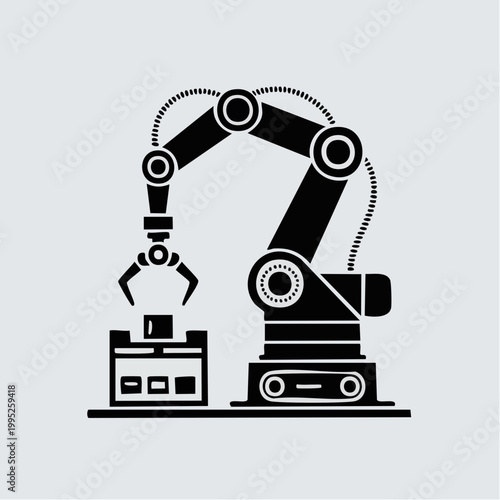Industrial robotic arm assembling electronic device