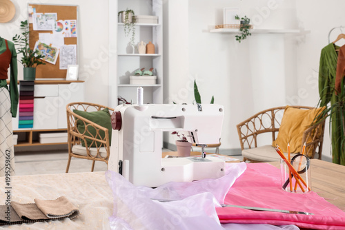 Sewing machine with fabric ...