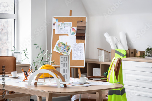 Architect's workplace with ...