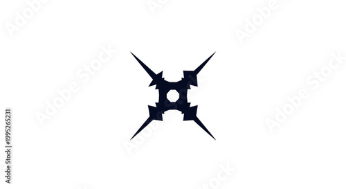 Drone Black Silhouette Icon.