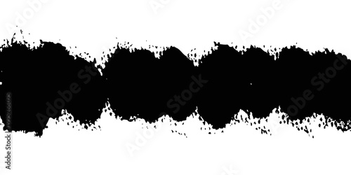 Black grange texture. Vector sound waves black grange texture illustration design. Abstract sound wave, black ink splatter on white background.