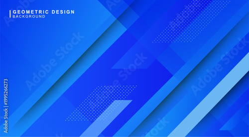 青の斜線が重なる幾何学デザインのベクター背景素材