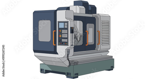 Modern CNC Machine for Precision Manufacturing and Industrial Production.
