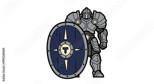 Medieval Knight with Shield.