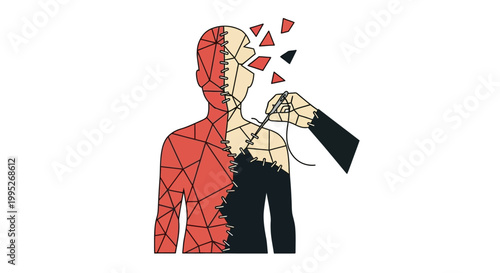 Man with broken brain.