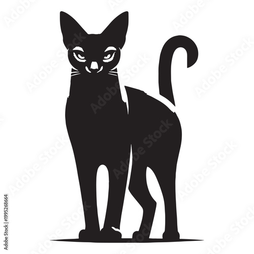 Elegant Cat Silhouette Graceful Feline Shadow Minimalist Black Outline Cute Kitty Shape Mysterious Night Cat Artistic Design Pet Lover Aesthetic Calm Quiet Animal Icon Smooth Curves Modern Style.