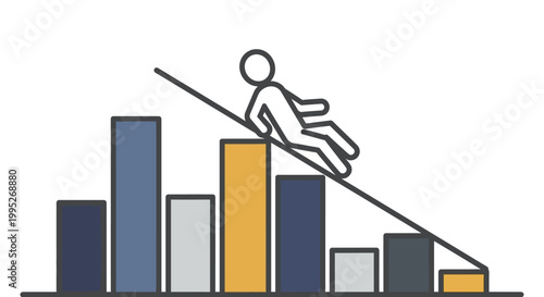 Person Sliding Down Graph.