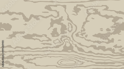 Brown wooden surface with fibre and grain. Natural wood texture, seamless background. Vector