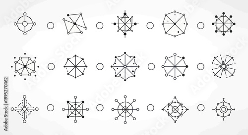 Foto Geometric Compass Rose Designs Collection.