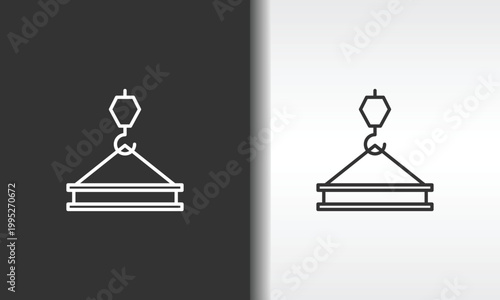 Crane Building Vector, Icon Or Logo Sign Isolated Symbol Illustration
