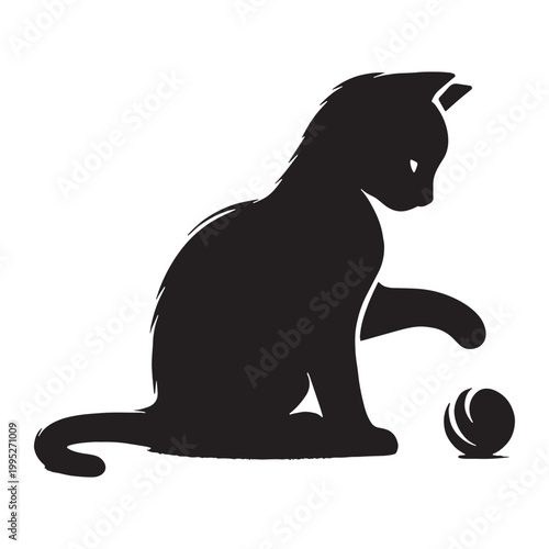 Elegant Cat Silhouette Graceful Feline Shadow Minimalist Black Outline Cute Kitty Shape Mysterious Night Cat Artistic Design Pet Lover Aesthetic Calm Quiet Animal Icon Smooth Curves Modern Style.