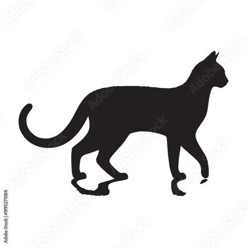 Elegant Cat Silhouette Graceful Feline Shadow Minimalist Black Outline Cute Kitty Shape Mysterious Night Cat Artistic Design Pet Lover Aesthetic Calm Quiet Animal Icon Smooth Curves Modern Style.