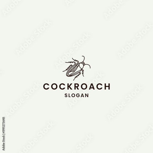 Cockroach logo vector icon illustration