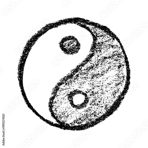 Hand drawn yin yang symbol Zen and Tao Harmony and balance Black and white yin and yang sign Taichi, Taoism, Buddhism, Japan, Chinese, Asian, yoga, meditation, karma, peace, dualism