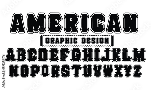Varsity Alphabet Letters Vector for Collegiate Sports Branding and Athletic Apparel Design