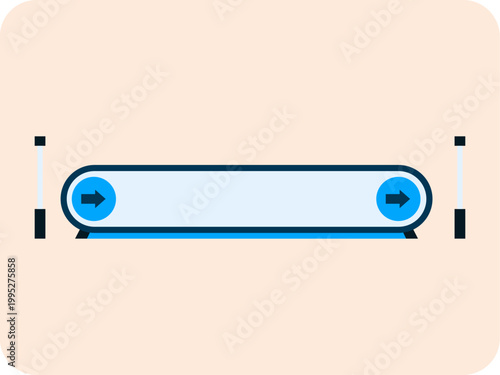 Moving stairway icon. Airport icon. Flat vector icon concept.