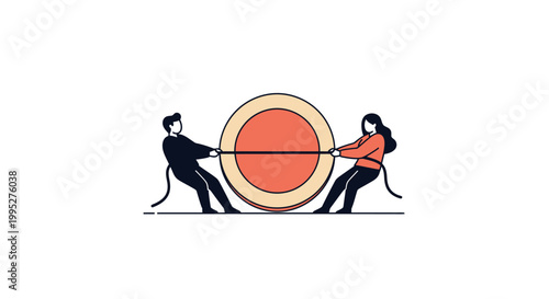 Business People Pulling Rope.