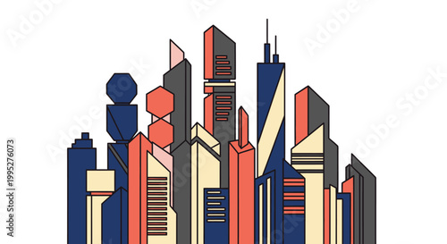 City Skyline Urban Landscape.