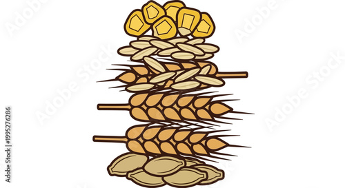 Shish Kebab Meat Stack.