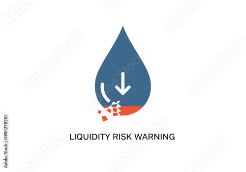 Liquidity Risk Warning Sign Icon.