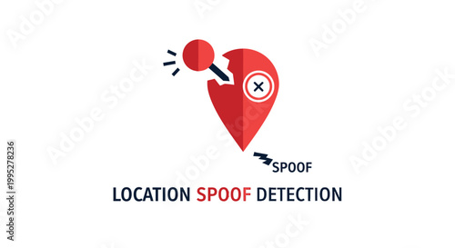 Location Spoof Detection Icon Design.