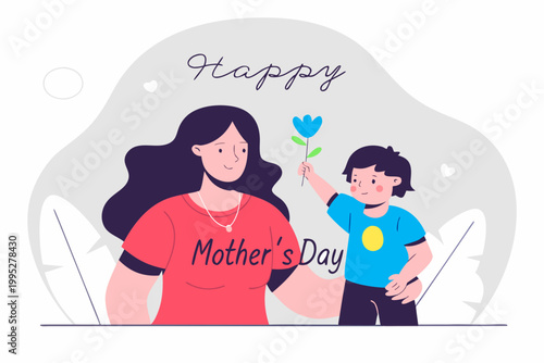 A flat illustration for Mother’s Day