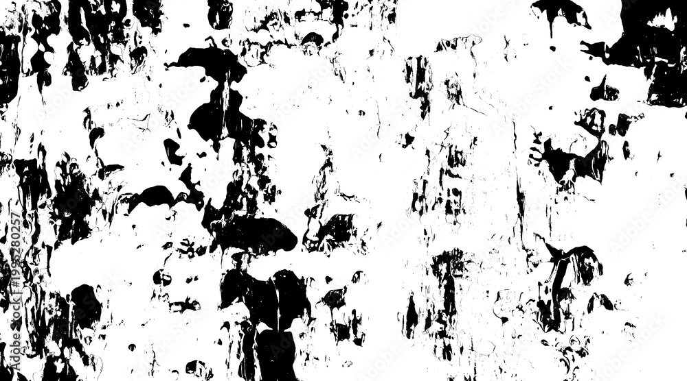 Fototapeta premium Heavy splattered ink droplet dark messy texture abstract black spray splash grunge background graphic vector illustration art