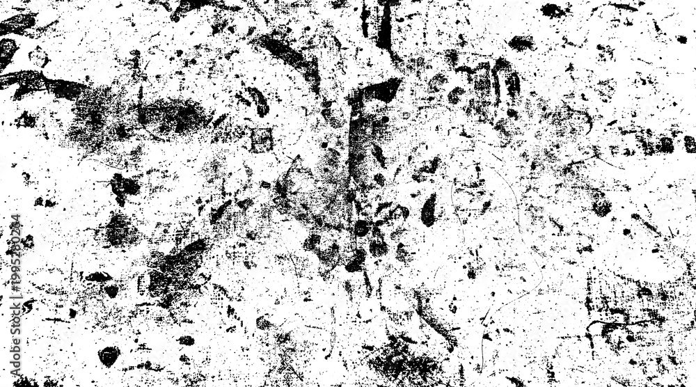 Fototapeta premium Uneven grainy speckled dark noise background texture abstract black rough distressed dot overlay graphic vector illustration art
