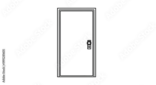 Simple Door Illustration.