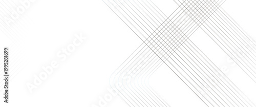 Intersecting thin white lines forming a grid pattern and diagonal stripes on a white background abstract