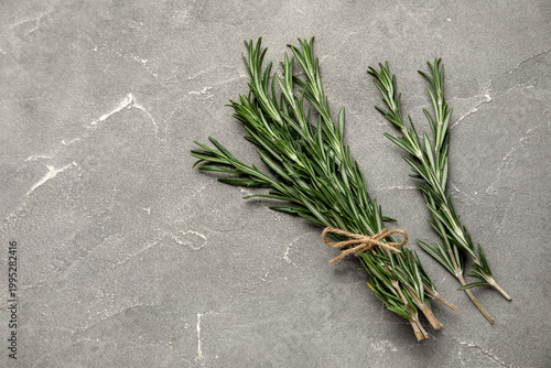 Bunch of fresh rosemary on ...