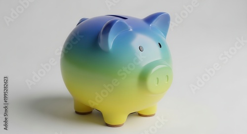 Vibrant rainbow-colored piggy bank symbolizing diverse financial growth and future investments