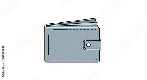 Leather Wallet Illustration.