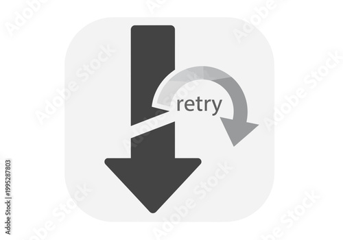 Retry Down Arrow Button Icon.
